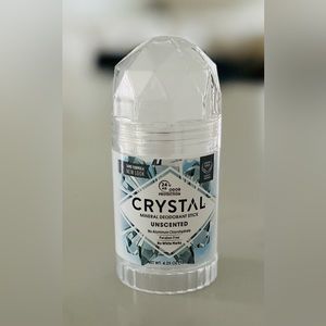 CRYSTAL Deodorant Stick Unscented, 4.25 Ounce, White